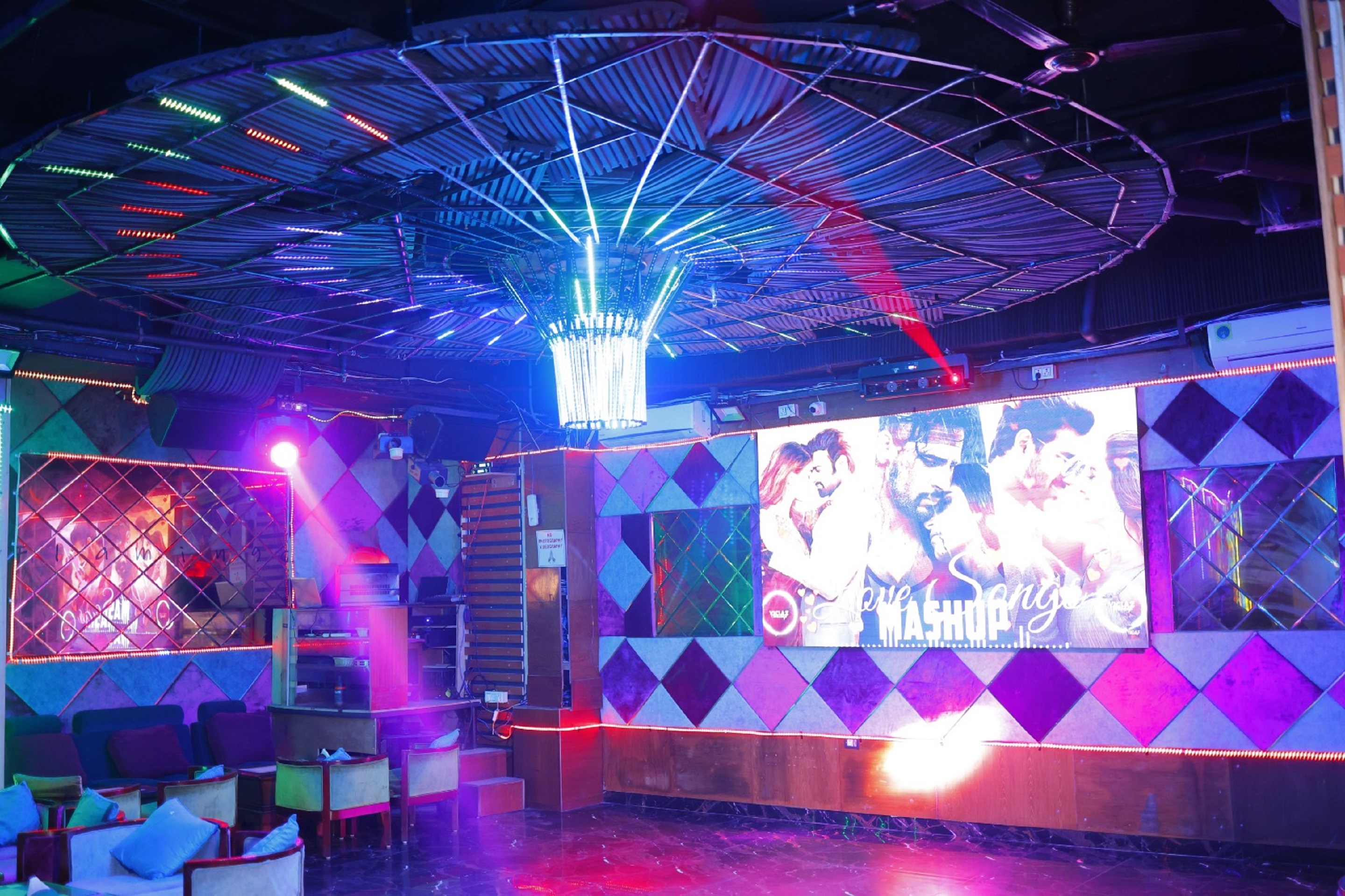  Luxury nightclub with vibrant dance floor, LED lighting, and premium party ambiance at Skycity Hotel Gurgaon